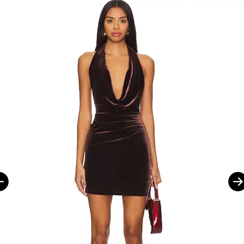Nookie vibe mini dress in truffle size M